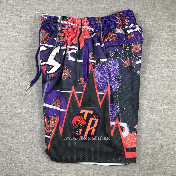 Pantalone Toronto Raptors Lunar New Year Mitchell & Ness Just Don Negro